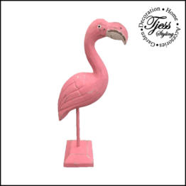 flamingo staand van hout