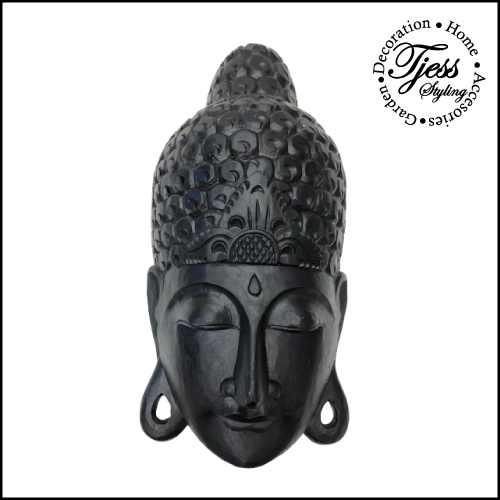 Stuwkracht verzameling Begeleiden Decoratie Boeddha Hoofd - Zwart - Hout - Large | Nieuwe collectie | Tjess  Styling